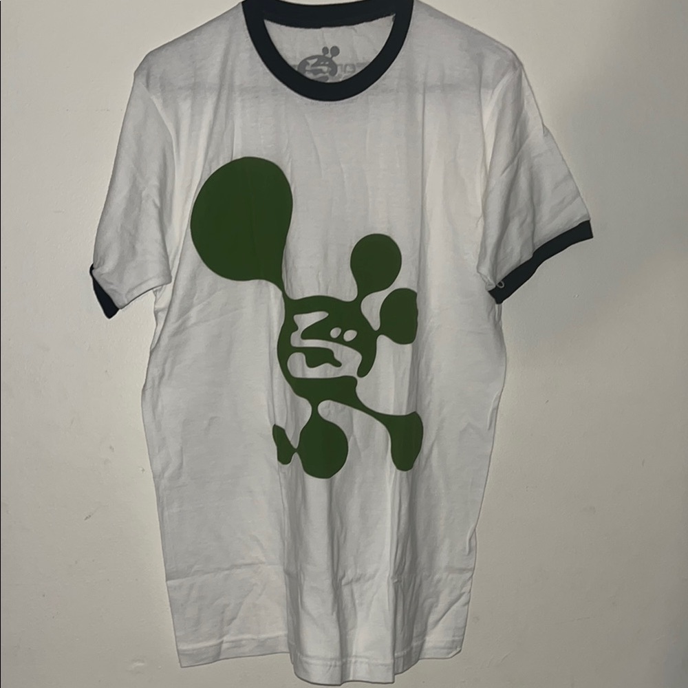 NWOT Offgod White T-Shirt with Green Graphic